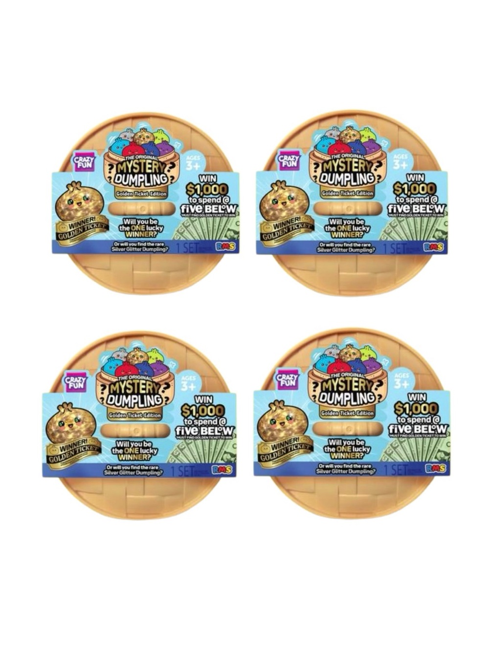 Limited Edition! Golden Ticket Mystery Dumpling Squishy Bun